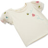 Embroidered Bees Skirt Set, Off-White - Mixed Apparel Set - 3