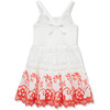 Contrast Lace Dress, White - Dresses - 2