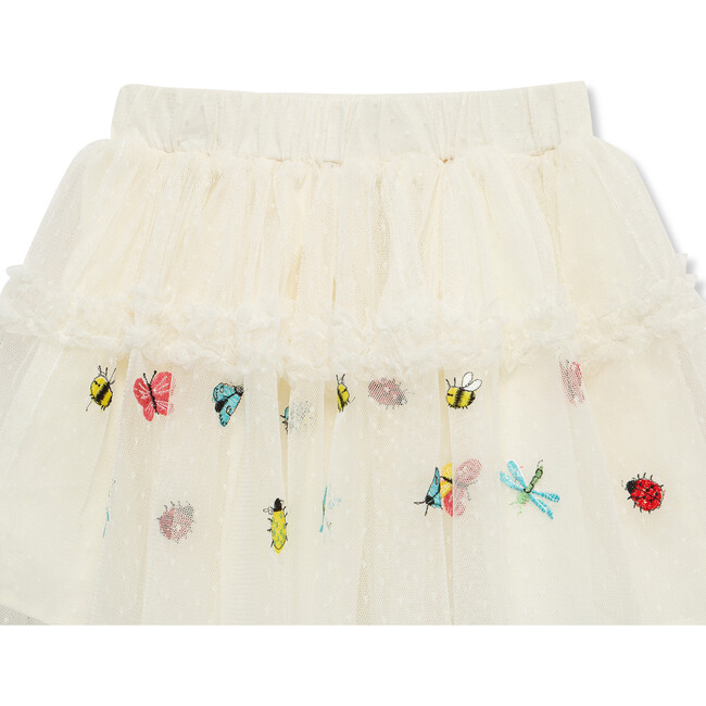 Embroidered Bees Skirt Set, Off-White - Mixed Apparel Set - 4