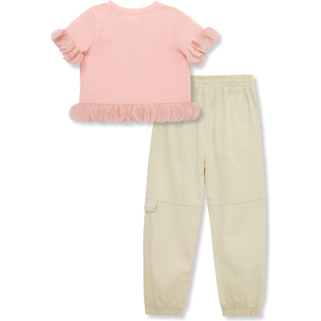 Butterfly Cargo Pant Set, Pink - Mixed Apparel Set - 2