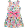 All-Over Puppies Belted Dress, Multi - Dresses - 1 - thumbnail