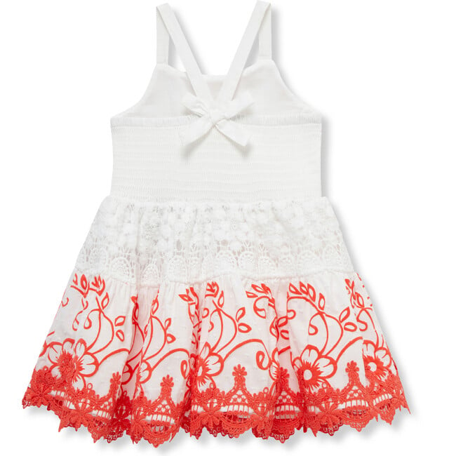 Baby Contrast Lace Dress, White - Dresses - 2