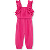 Baby Embroidered Gauze Jumpsuit, Hot Pink - Rompers - 2