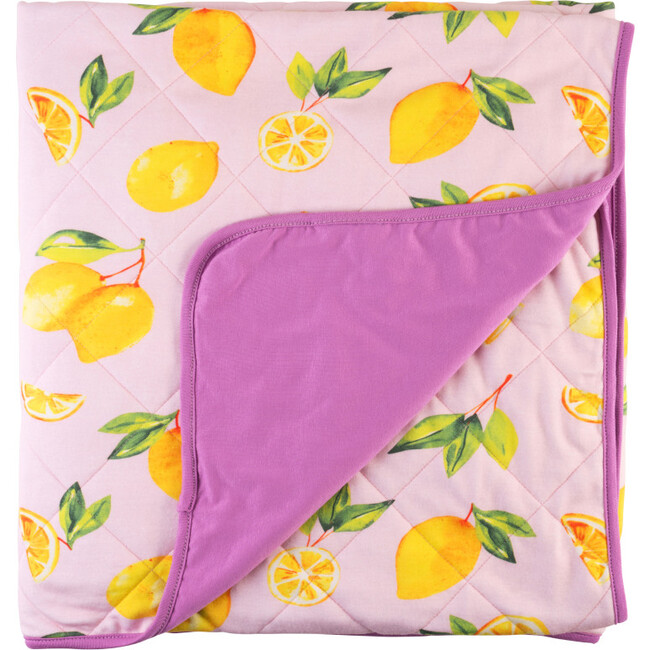 Toddler Bamboo Blanket, Lemon Girl - Blankets - 1