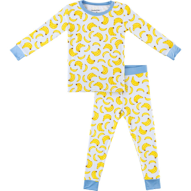 Toddler Bamboo Pajamas, Banana Blue