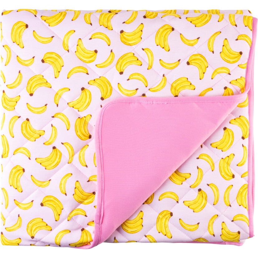Toddler Bamboo Blanket, Banana Pink - Blankets - 1