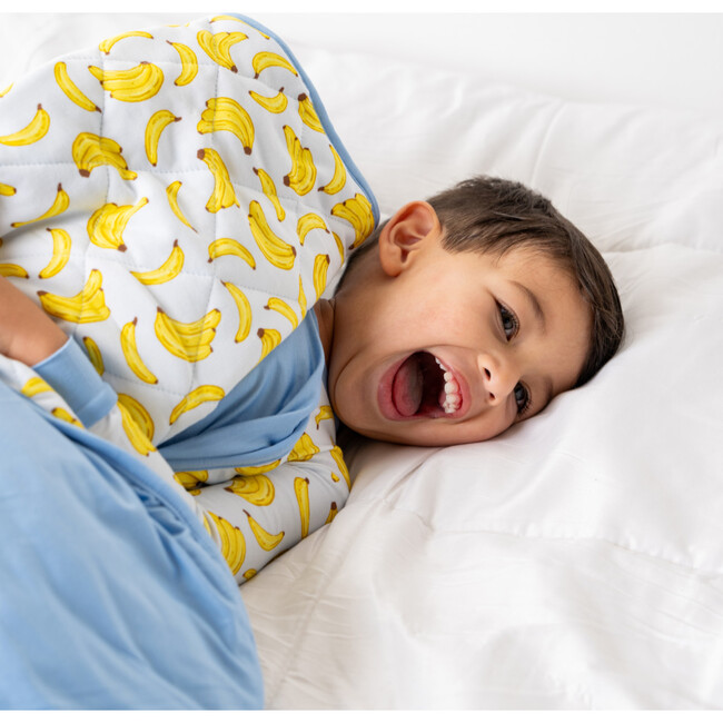 Toddler Bamboo Blanket, Banana Blue - Blankets - 2