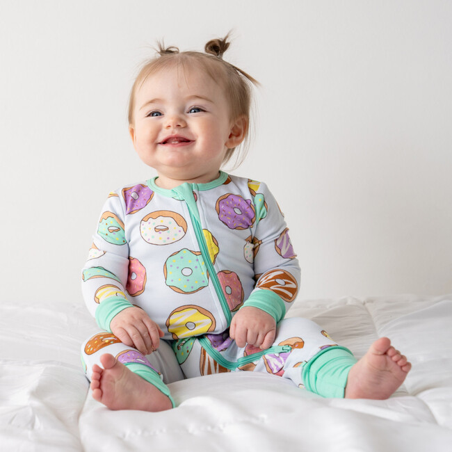 Baby Bamboo Pajamas w/ DreamCuffs®, Donut - Footie Pajamas - 2