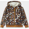 Abstract Alphabet Zip Hoodie - Fleece & Sherpa Jackets - 1 - thumbnail