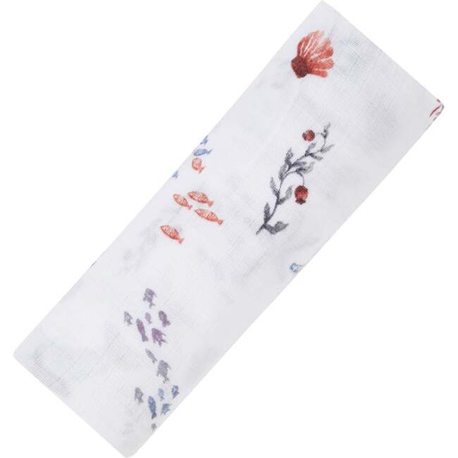 Organic Cotton Muslin Swaddle, Under The Sea