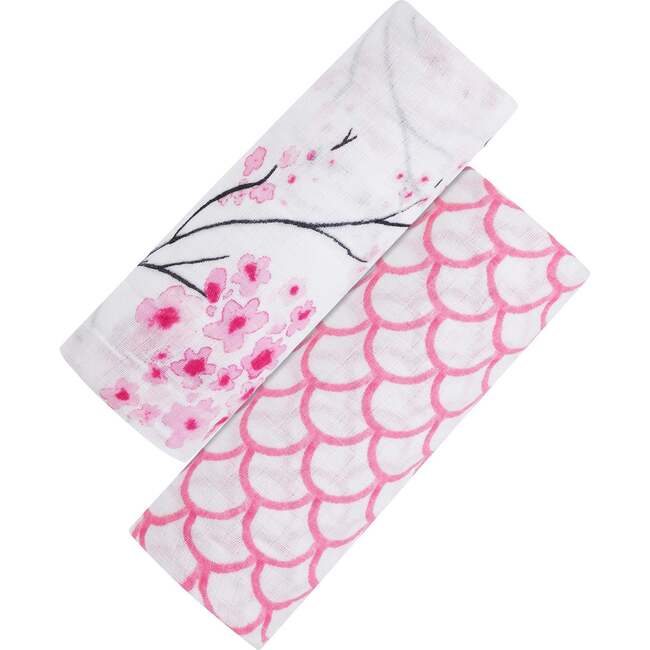 Organic Muslin Swaddle Gift Set, Sakura