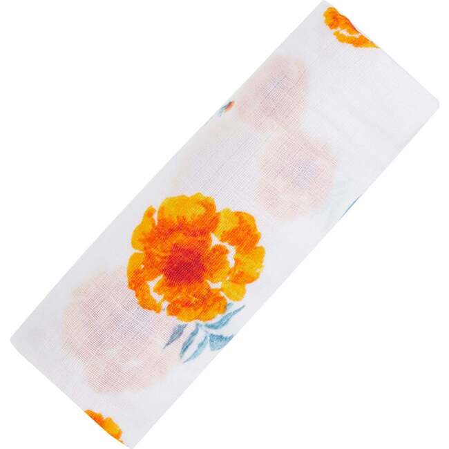 Organic Cotton Muslin Swaddle, Marigold