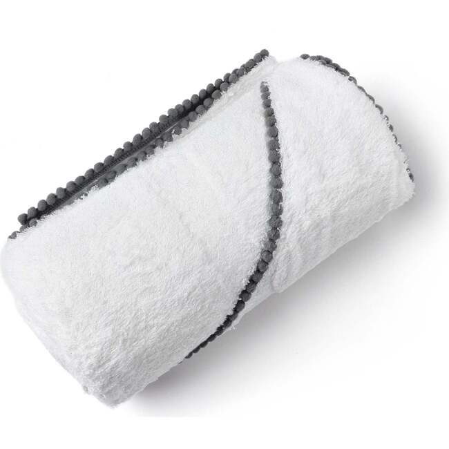 Bamboo Pom Pom Towel, Grey