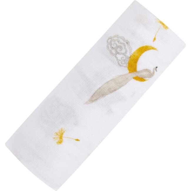 Organic Cotton Muslin Swaddle, Enchanted Peacock