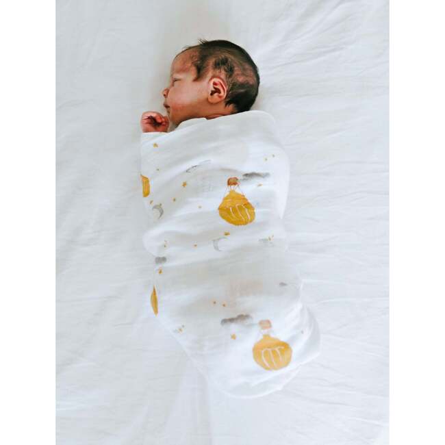 Organic Cotton Muslin Swaddle, Hot Air Balloon - Swaddles - 2