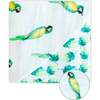 Organic Muslin Four-Layer Reversible Snug Blanket, Parrot - Blankets - 1 - thumbnail