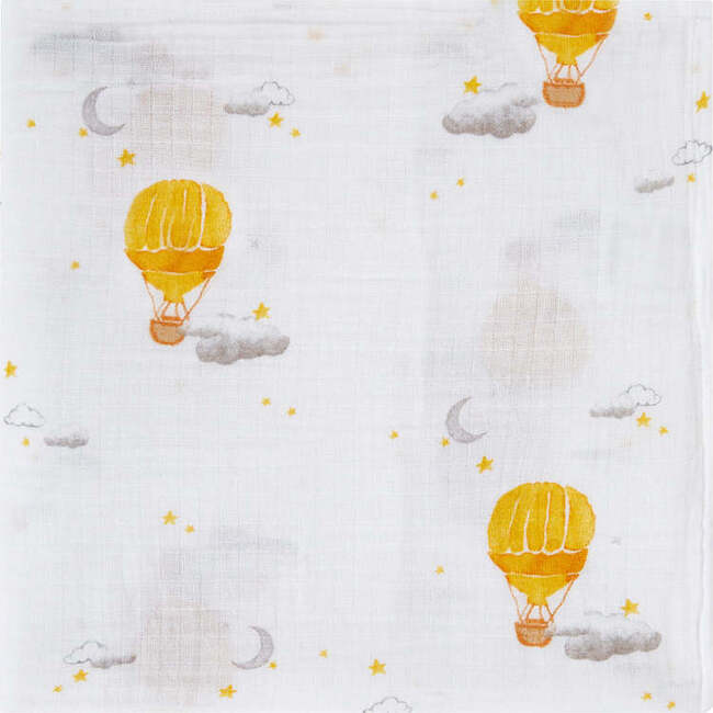 Organic Cotton Muslin Swaddle, Hot Air Balloon - Swaddles - 4