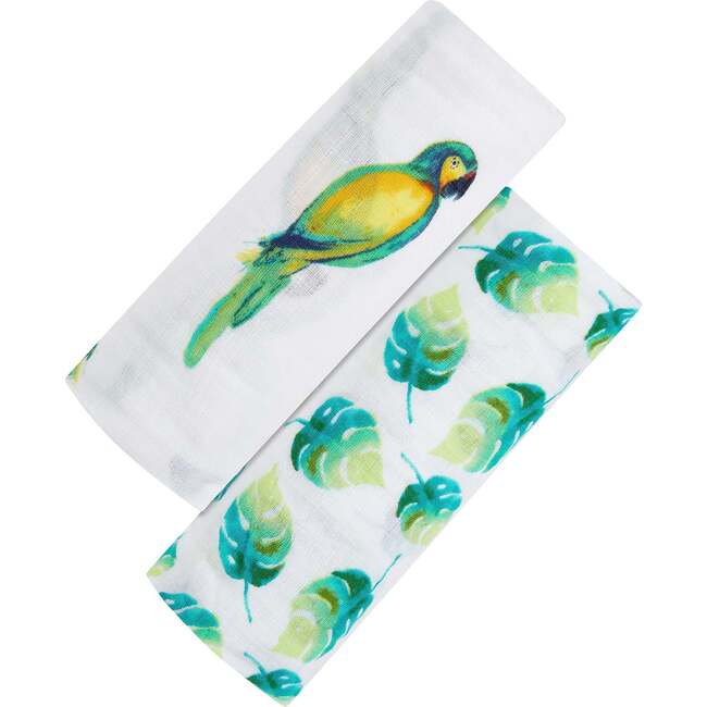 Organic Muslin Swaddle Gift Set, Tropical Paradise