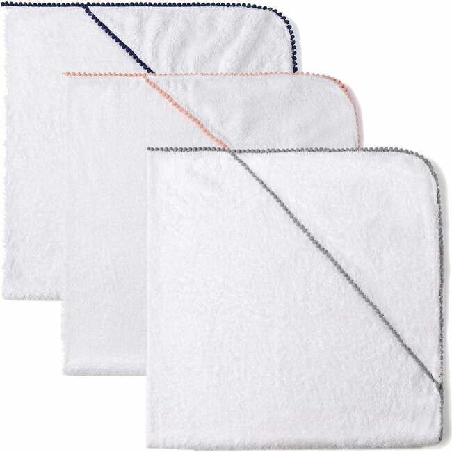 Bamboo Pom Pom Towel, Grey - Towels - 3