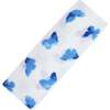 Organic Cotton Muslin Swaddle, Blue Butterfly - Swaddles - 1 - thumbnail