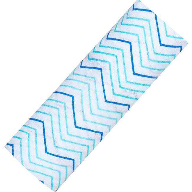 Organic Cotton Muslin Swaddle, Chevron - Swaddles - 1