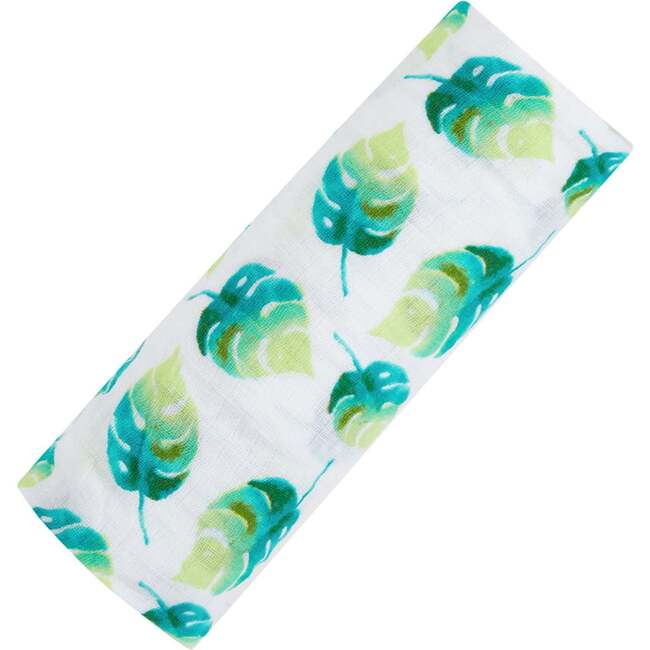 Organic Cotton Muslin Swaddle, Leaf