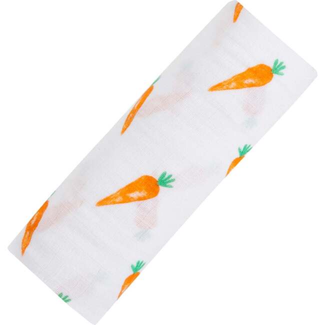 Organic Cotton Muslin Swaddle, Carrot