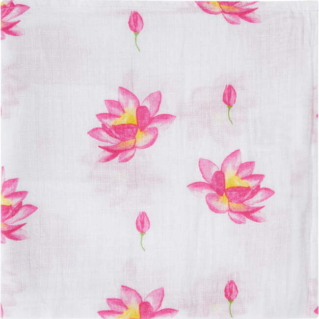 Organic Cotton Muslin Swaddle, Magical Lotus - Swaddles - 5