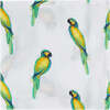Organic Cotton Muslin Swaddle, Parrot - Swaddles - 5