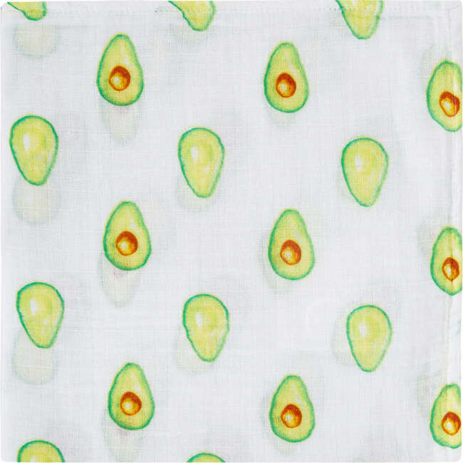 Organic Cotton Muslin Swaddle, Avocado - Swaddles - 4