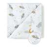 Organic Muslin Four-Layer Reversible Snug Blanket, Peace On Earth - Blankets - 1 - thumbnail