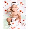 Organic Muslin Four-Layer Reversible Snug Blanket, Poppy - Blankets - 2