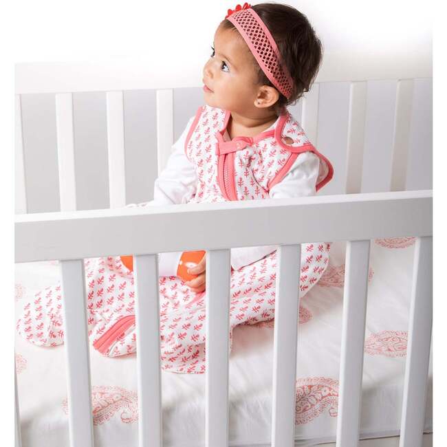 Block-Printed Winter Weight Sleep Sack, Pink City - Sleepbags - 5