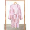 Block-Printed Cotton Women's Robe, Pink City - Robes - 1 - thumbnail