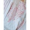 Block-Printed Cotton Women's Robe, Pink City - Robes - 4