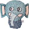 Handmade Kantha Stitched Bedtime Buddy, Elli the Elephant - Plush - 1 - thumbnail