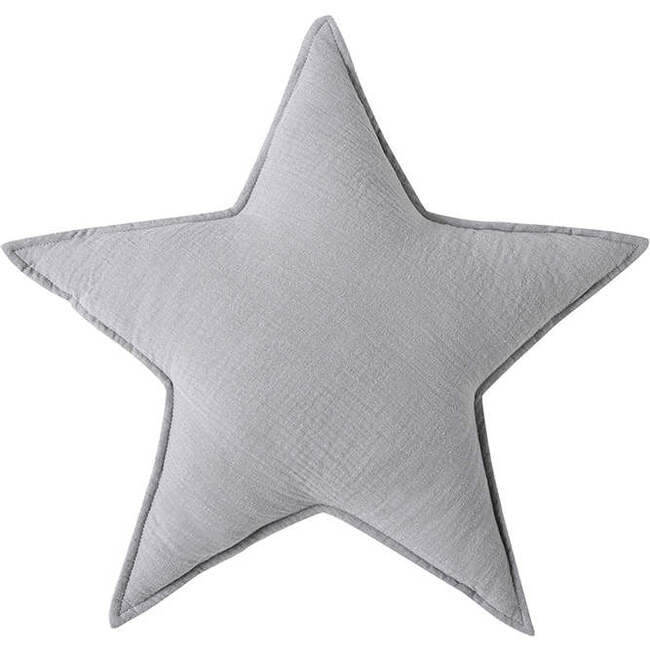 Handmade Decorative Nursery Star Cushion/Pillow, Erawan Grey