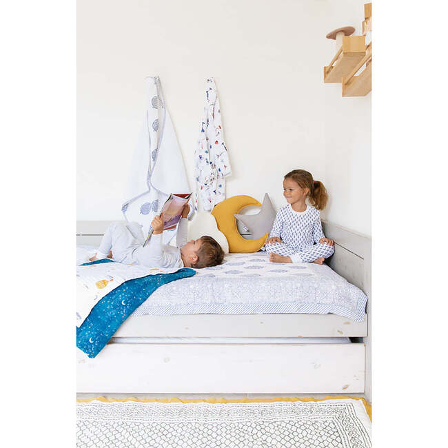 Handmade Decorative Nursery Moon Cushion/Pillow, Mustard - Pillows - 5