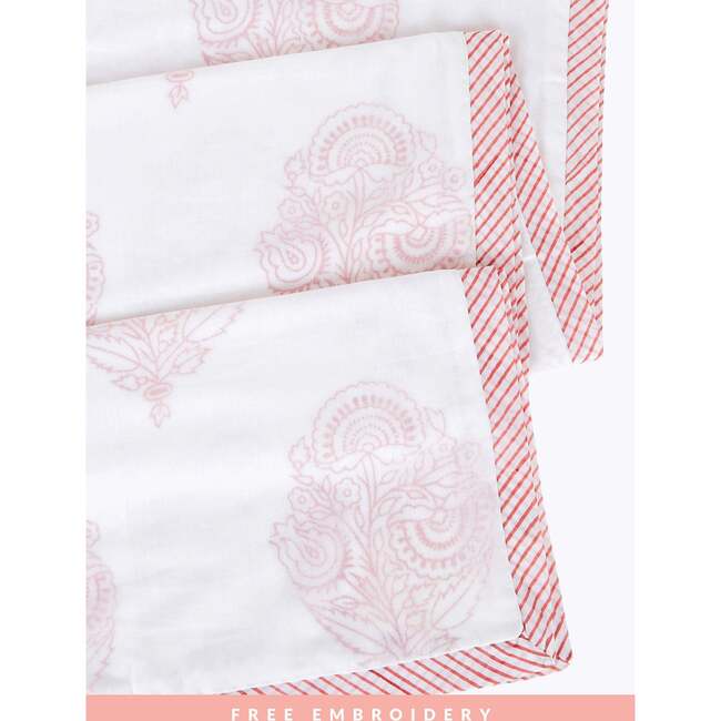 Block-Printed Cotton Dohar, Pink City