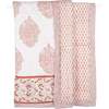 Block-Printed Cotton Quilt, Pink City - Quilts - 3