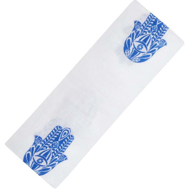 Organic Cotton Muslin Swaddle, Hamsa