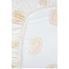 Block-Printed Cotton Fitted Crib Sheet, Mustard Paisley - Crib Sheets - 1 - thumbnail