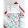 Block-Printed Cotton Crib Quilt, Miami - Quilts - 4