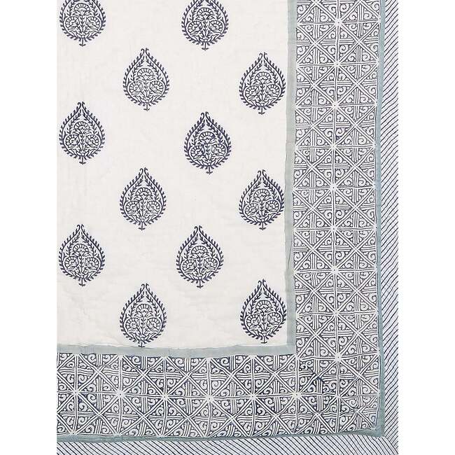 Block-Printed Cotton Quilt, Fort