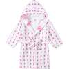 Certified Organic Muslin Reversible Bath Robe, Enchanted Garden - Bathrobes - 1 - thumbnail