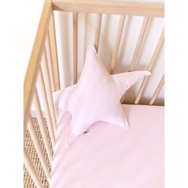 Certified Organic Knit Cotton Crib Sheets, Rose Pink - Crib Sheets - 2