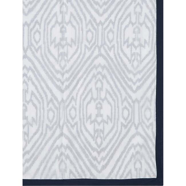 Block-Printed Cotton Dohar, Southside Blue - Blankets - 5