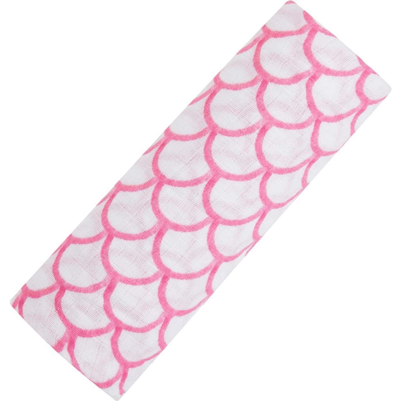 Organic Cotton Muslin Swaddle, Pink Rainbow - Swaddles - 1
