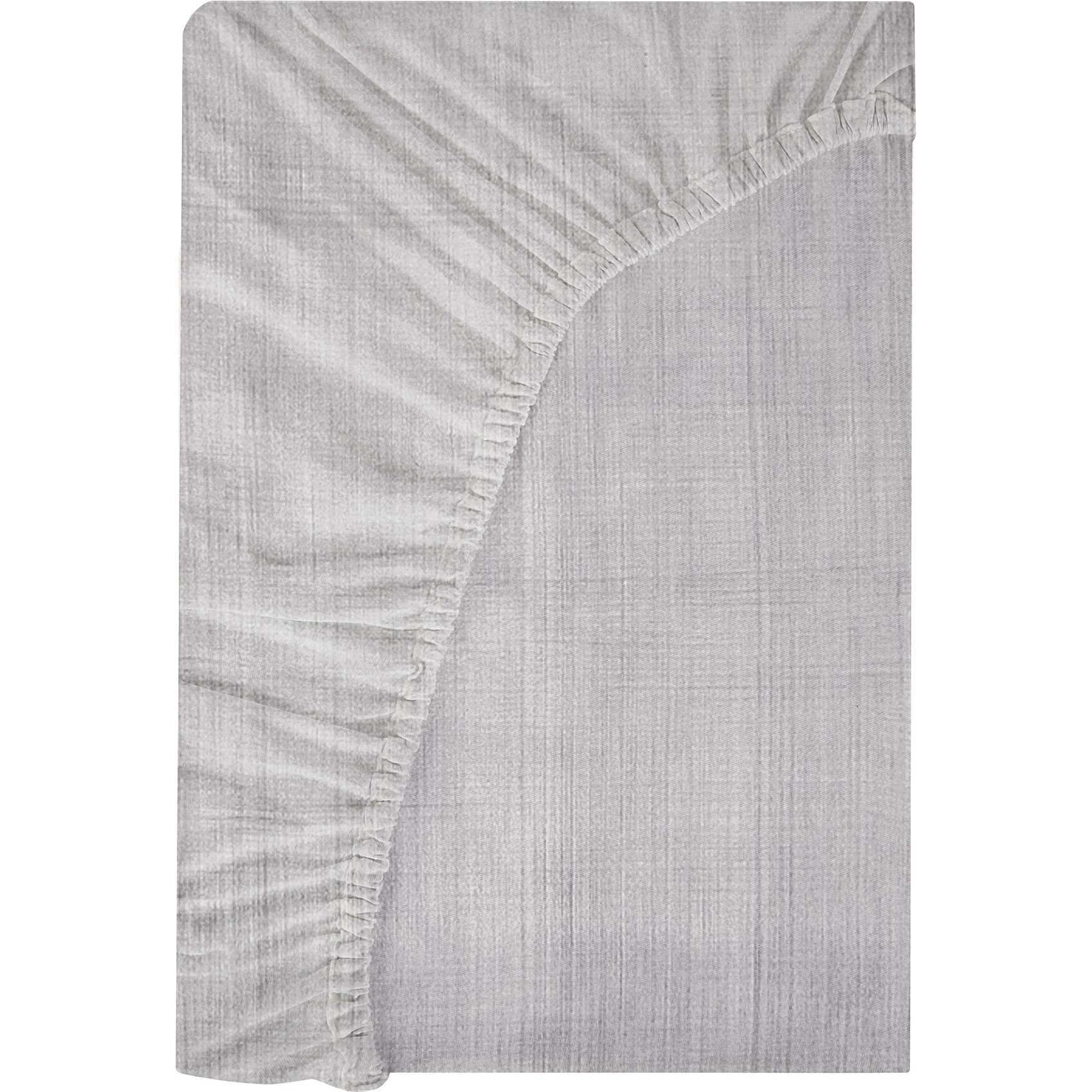 Brush-Stroked Cotton Fitted Crib Sheet, Grey Brush Stroke - Crib Sheets - 1