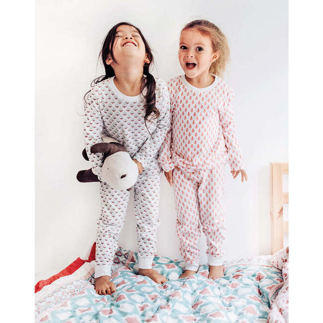 Certified Organic Cotton Knit Pj's, Pink City - Pajamas - 4